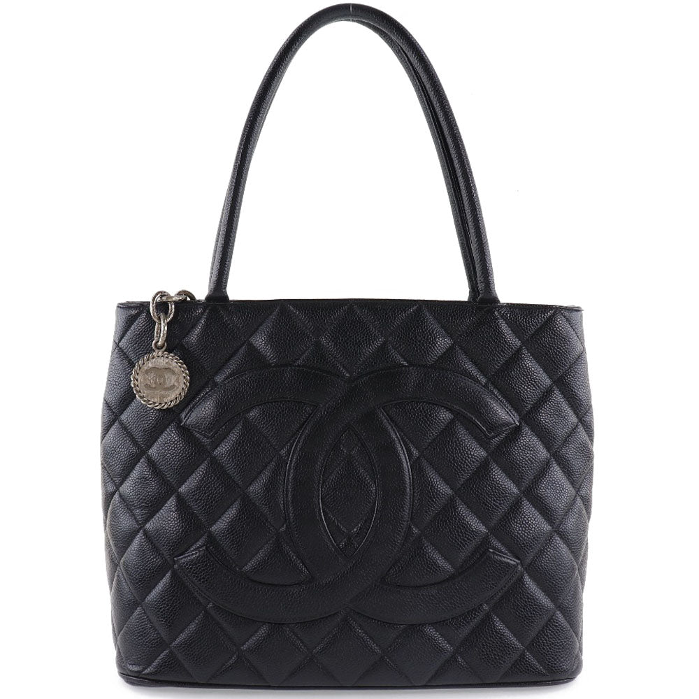 Chanel Reprint Tote Cocomark Matte Caviar Skin Handbag Black Tote Bag