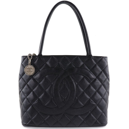 Chanel Reprint Tote Cocomark Matte Caviar Skin Handbag Black Tote Bag