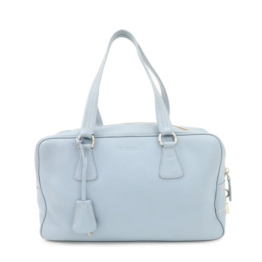 Shoulder Bag Boston Bag d Leather Blue