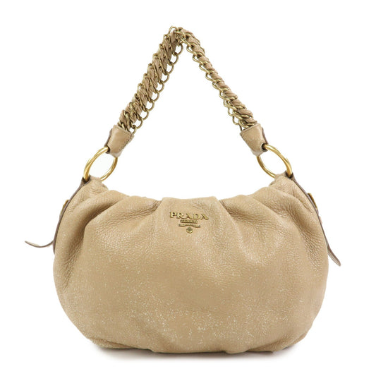 Shoulder Bag One Light Leather Brown Chain