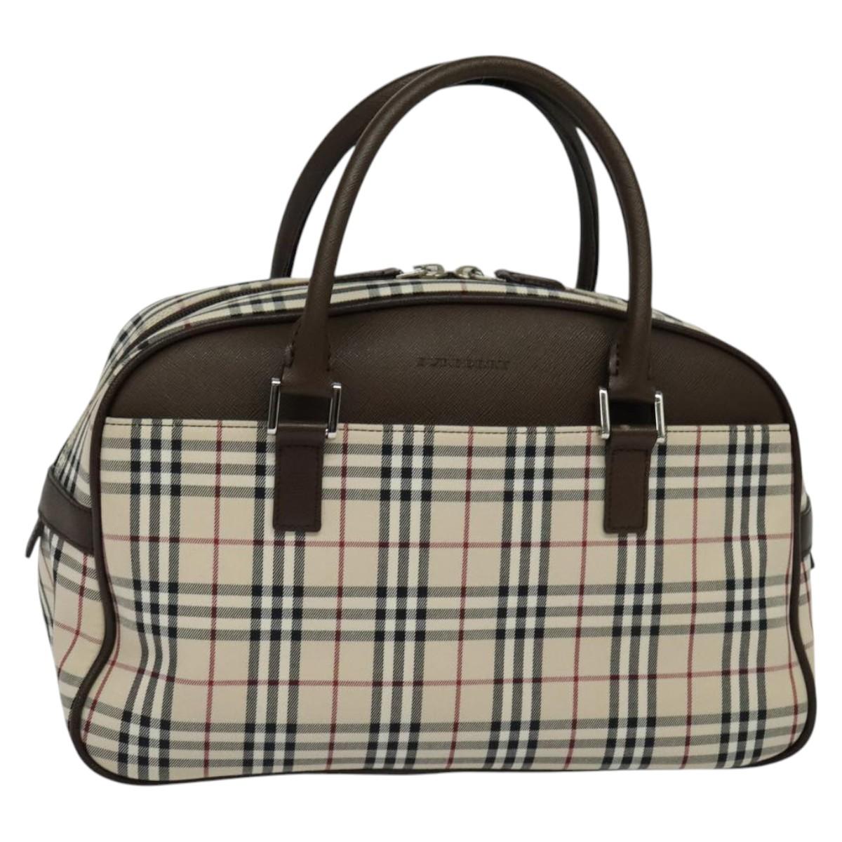 Burberry Nova Check Tote Bag Canvas Beige Tote Bag 105