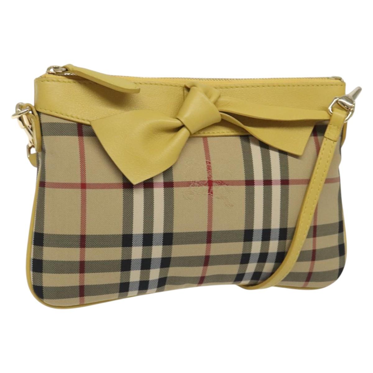 Burberry Nova Check Shoulder Bag Canvas Beige Shoulder Bag 103