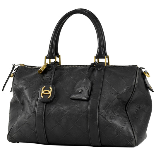 Chanel Bicolore Handbag Boston 2Way Shoulder Bag Mini