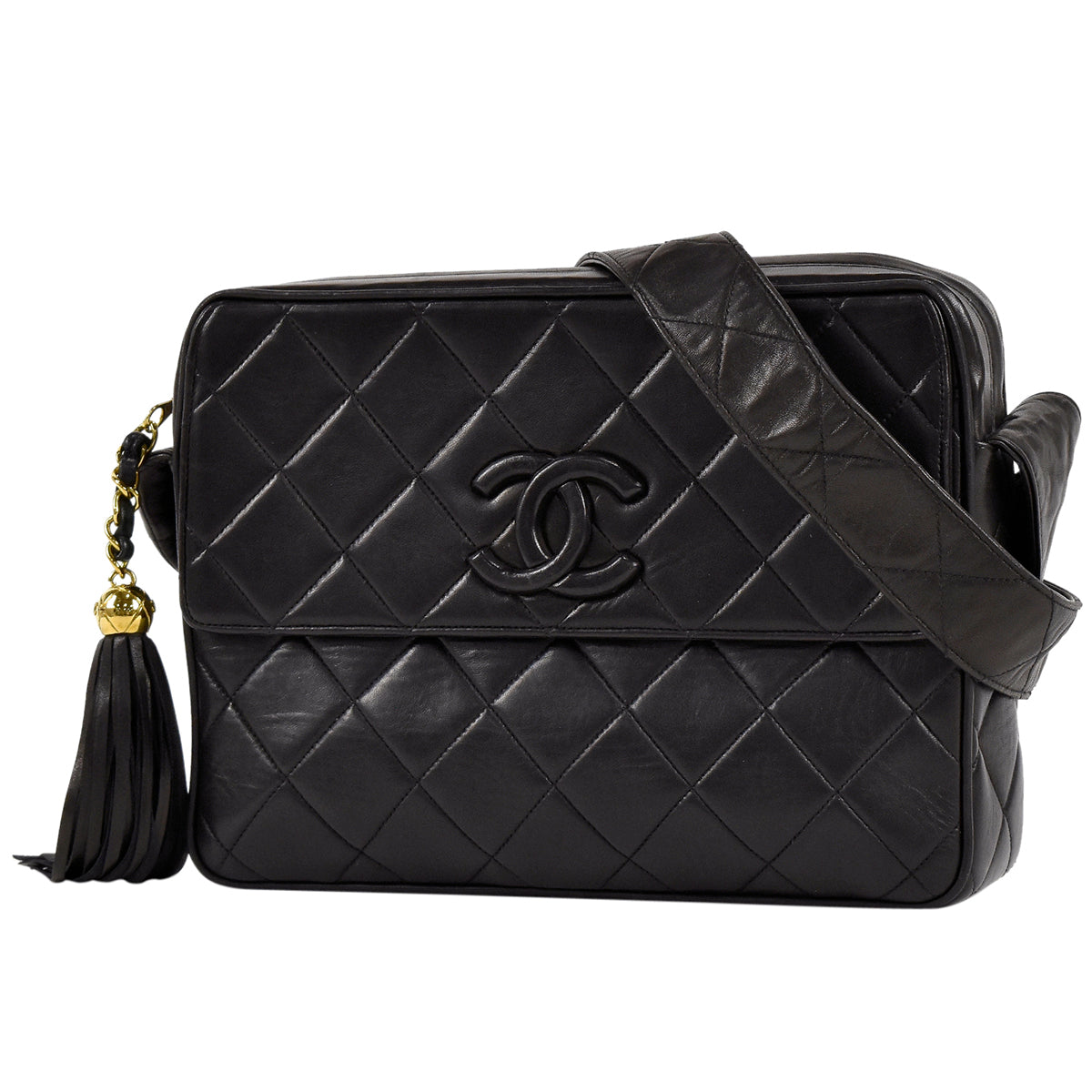 Chanel Coco Mark Fringe Shoulder Bag Tassel Matelasse Jewelry