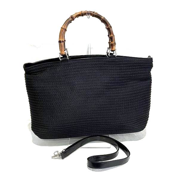 Gucci Bamboo 2Way Bag Canvas Nylon Travel Bag