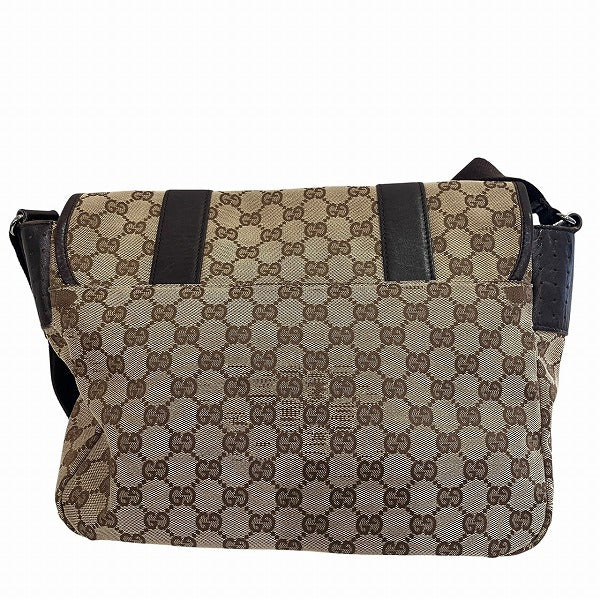 Gucci Shoulder Bag Leather Canvas Bag 6