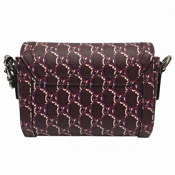Gucci Rosso Ancora Super Shoulder Shadow Shoulder Bag Canvas Mini