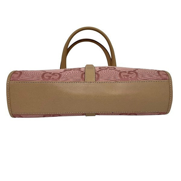 Gucci Jackie Jacquard Handbag Leather Travel Bag