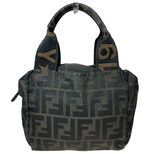Fendi Zucca Handbag Leather Canvas Travel Bag Leather Handbag 5