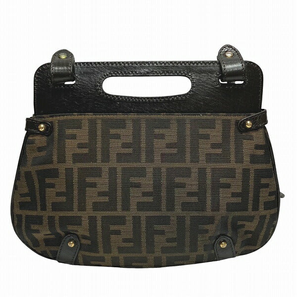 Fendi Zucca Shoulder Bag Leather Canvas Shoulder Bag 2