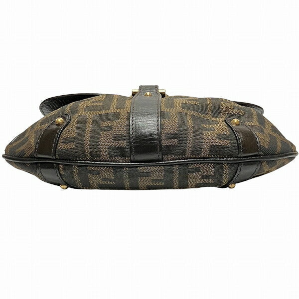 Fendi Zucca Shoulder Bag Leather Canvas Shoulder Bag 2