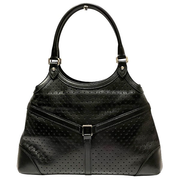 Gucci Interlocking Punching Handbag Leather Travel Bag