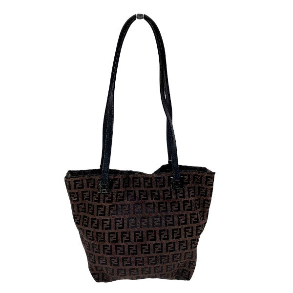 Fendi Zucchino Handbag Leather Canvas Travel Bag Leather Handbag 1