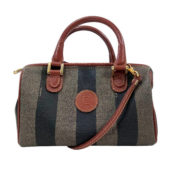 Fendi Pequin Pvc 2Way Bag Travel Bag