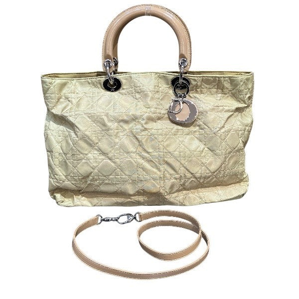 Dior Cannage 2Way Bag Leather Nylon Travel Bag