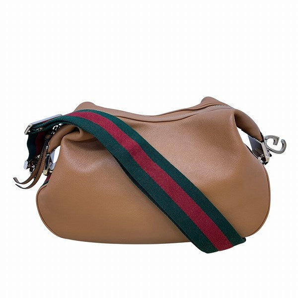 Gucci Attache 2Way Bag Leather Canvas Travel Bag