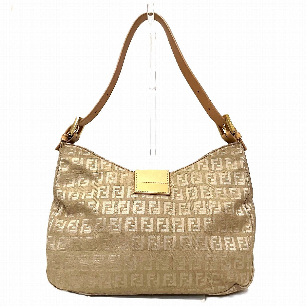 Fendi Shoulder Bag Leather Canvas Shoulder Bag 1