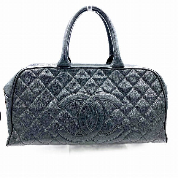 Matelasse Caviar Skin Handbag Boston