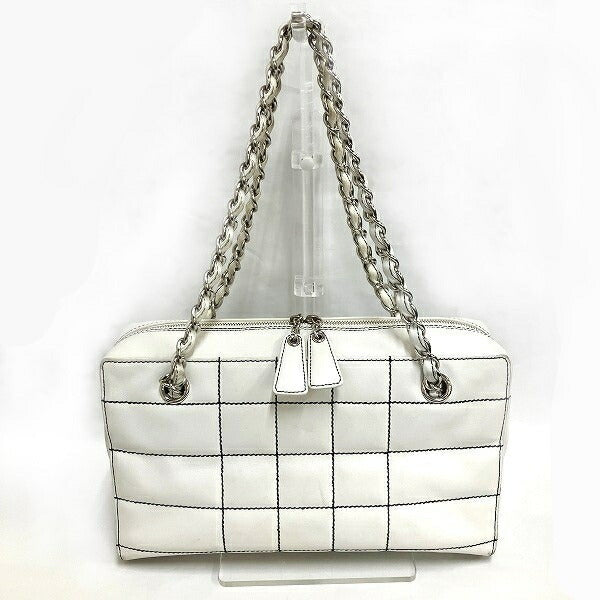 Choco Bar Lambskin Shoulder Bag Wild Stitch