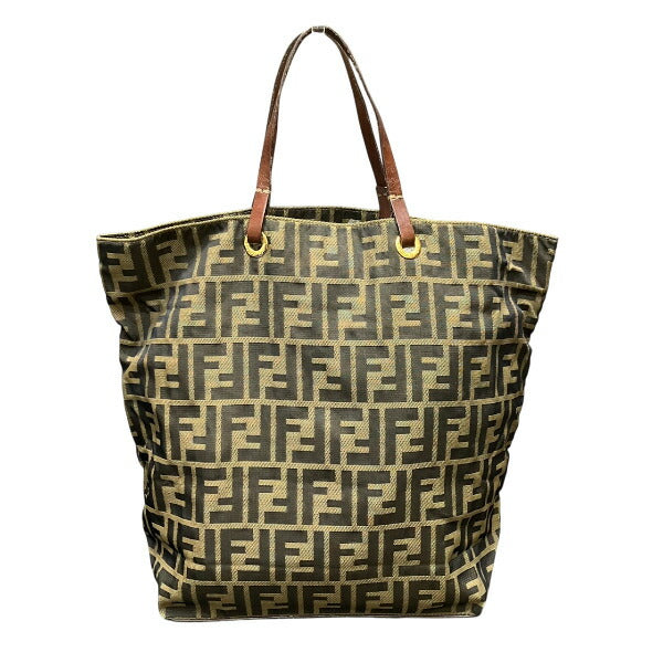 Fendi Zucca Tote Bag Leather Canvas Tote Bag 3