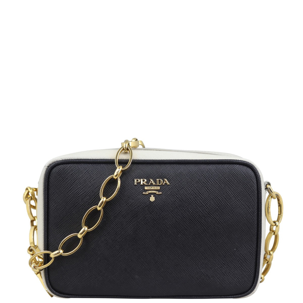 Prada Saffiano Camera Crossbody Bag Chain