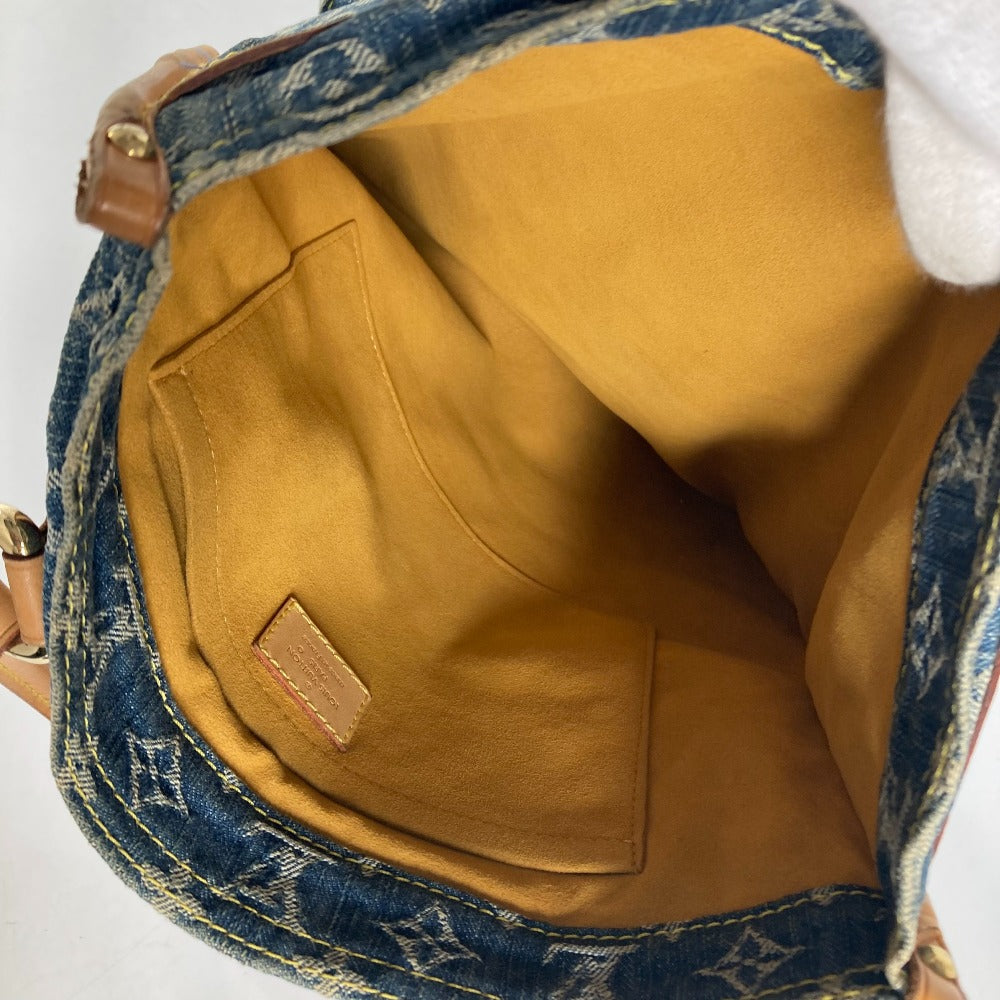 Louis Vuitton M95018 Flat Shopper Monogram Denim Blue Shoes