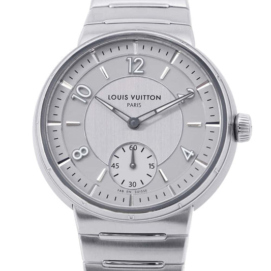 Louis Vuitton Tambour Automatic Steel W40mm Stainless Steel Gray Handbag