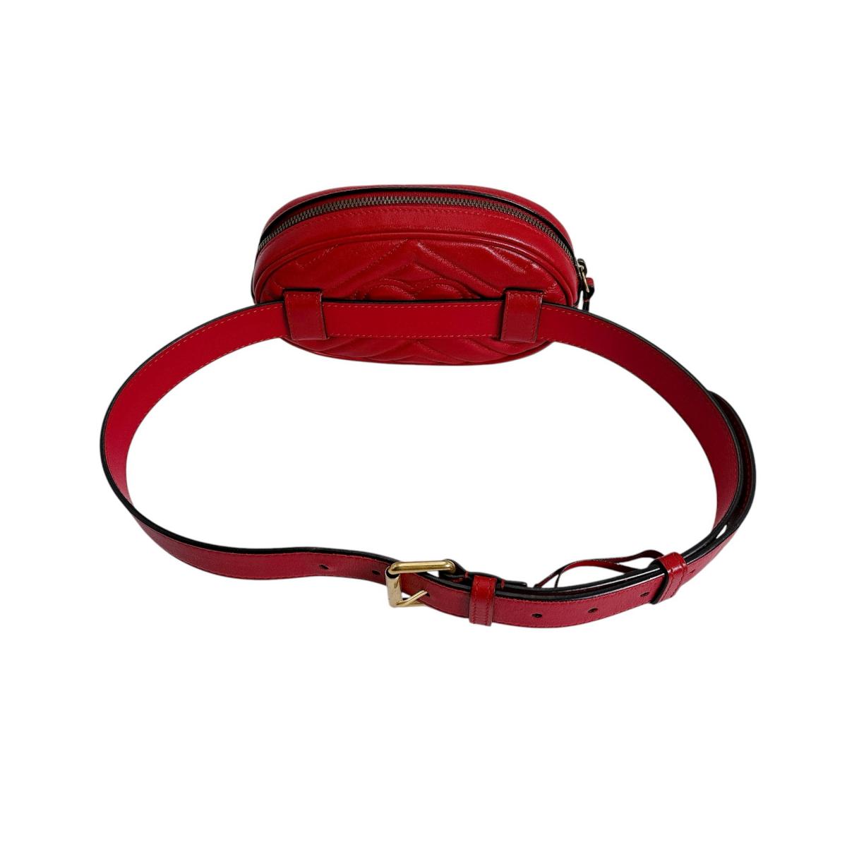 Gucci Sling Cowhide GG Marmont Red Handbag