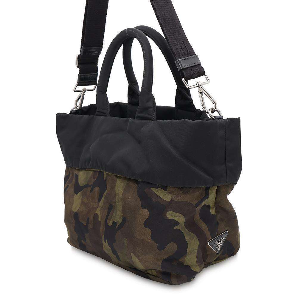Camouflage Way Handbag Greenbr Nylon Black Travel Bag
