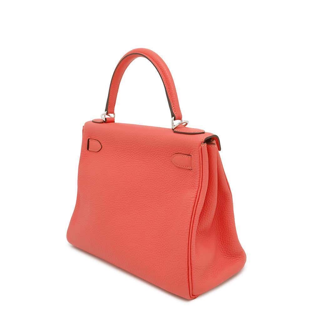Kelly Retourne Rose Texas Taurillon Clemence Size Travel Bag