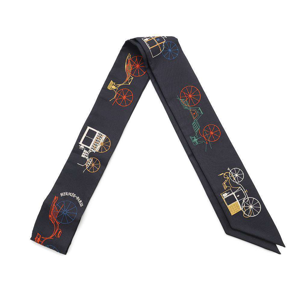 Long Twilly At Berline Noir Multicolor Silk Blue Travel Bag