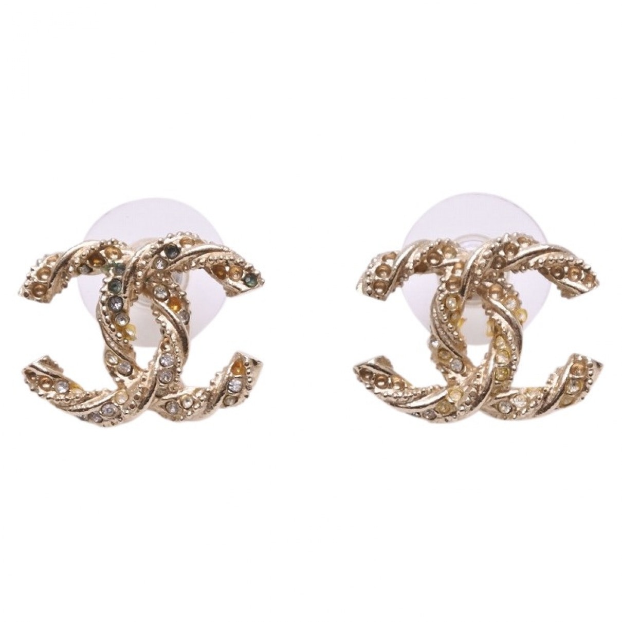 Chanel cc gold gold plated earrings Jewelry