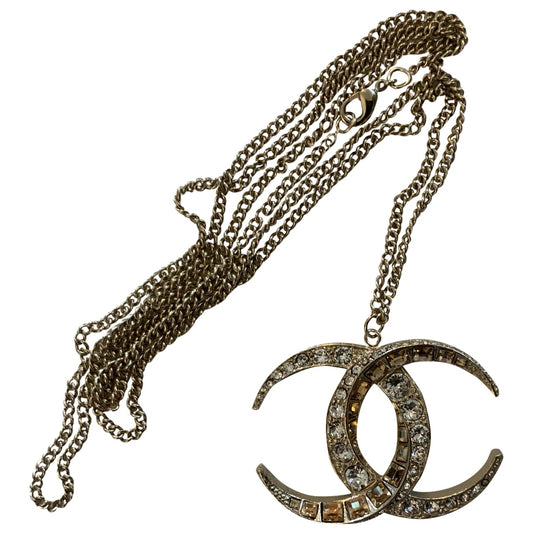 Chanel cc gold crystal pendants Jewelry
