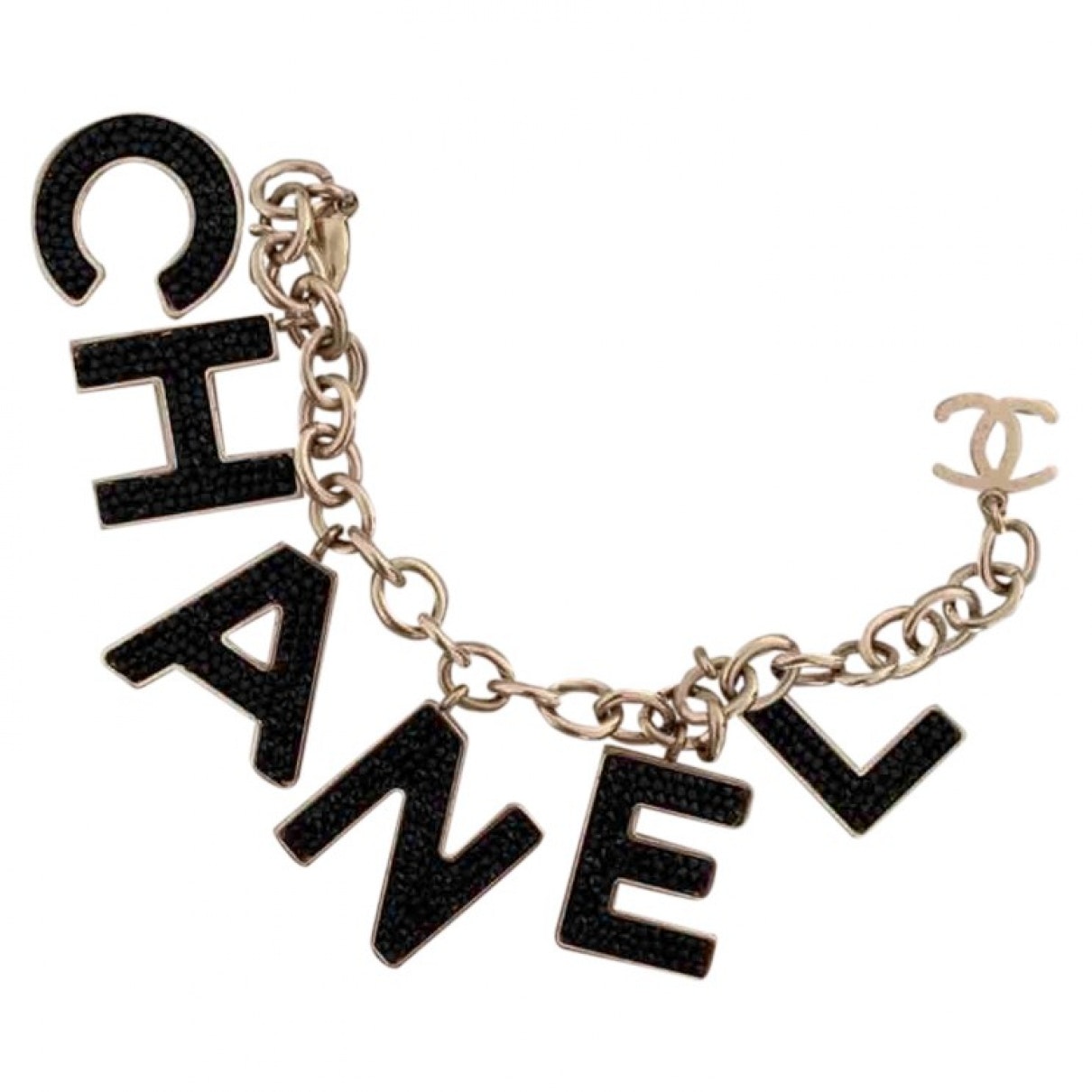 Chanel black metal bracelets Jewelry