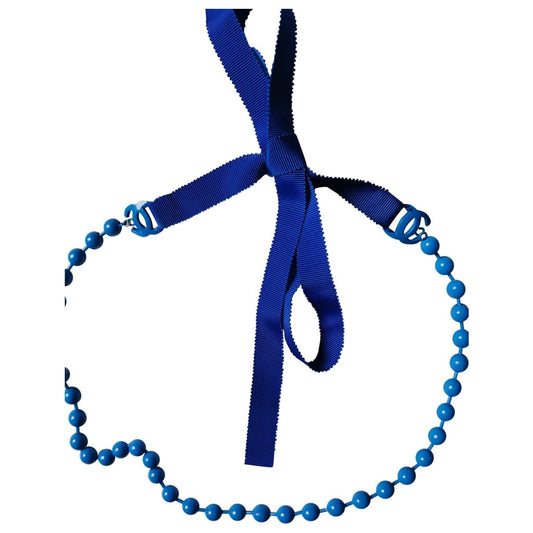 Chanel cc blue long necklaces Jewelry