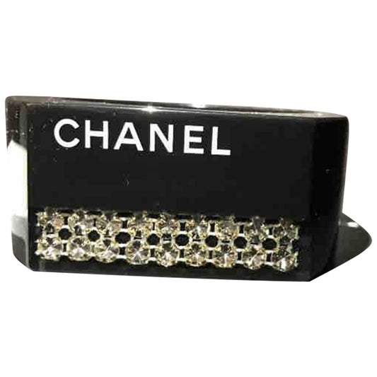 Chanel black plastic bracelets Jewelry
