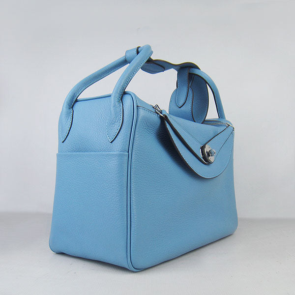 Hermes Luxury Lindy Cm Handbag Light Blue Travel Bag