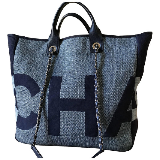 deauville blue cloth handbag Signature