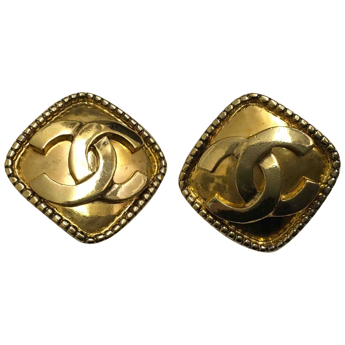 cc gold metal earrings Jewelry Signature