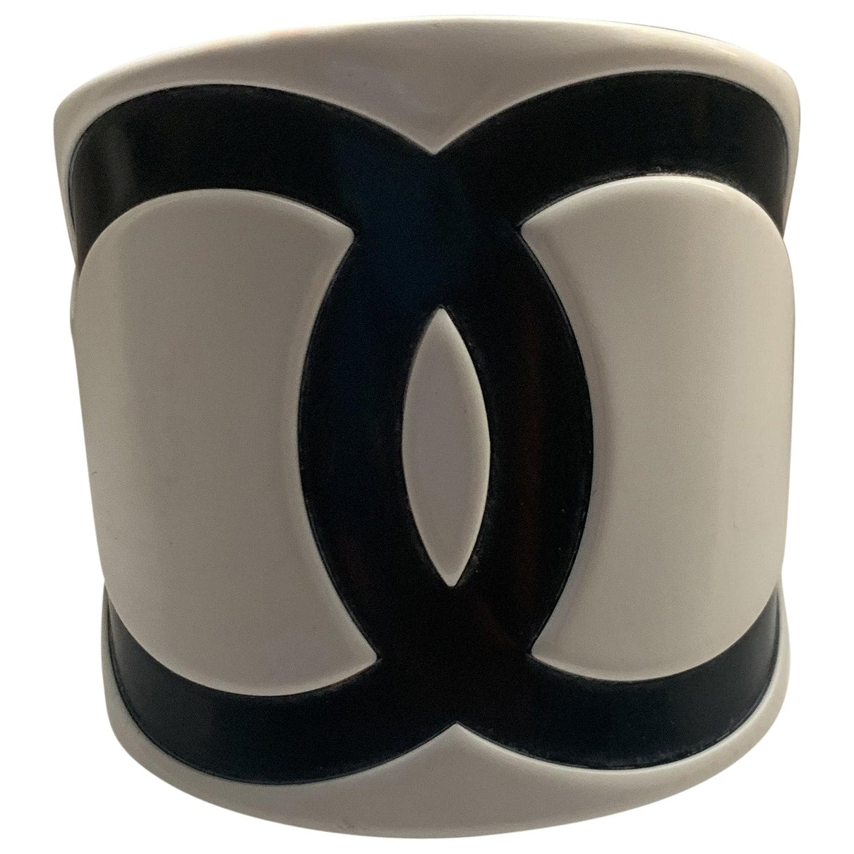 Chanel white plastic bracelets Jewelry