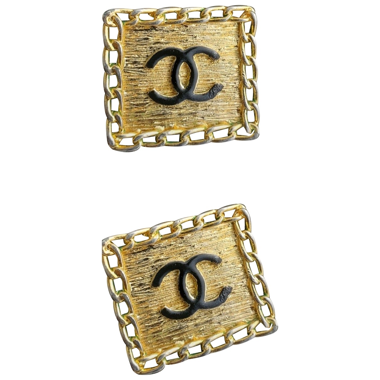 Chanel gold steel earrings Jewelry
