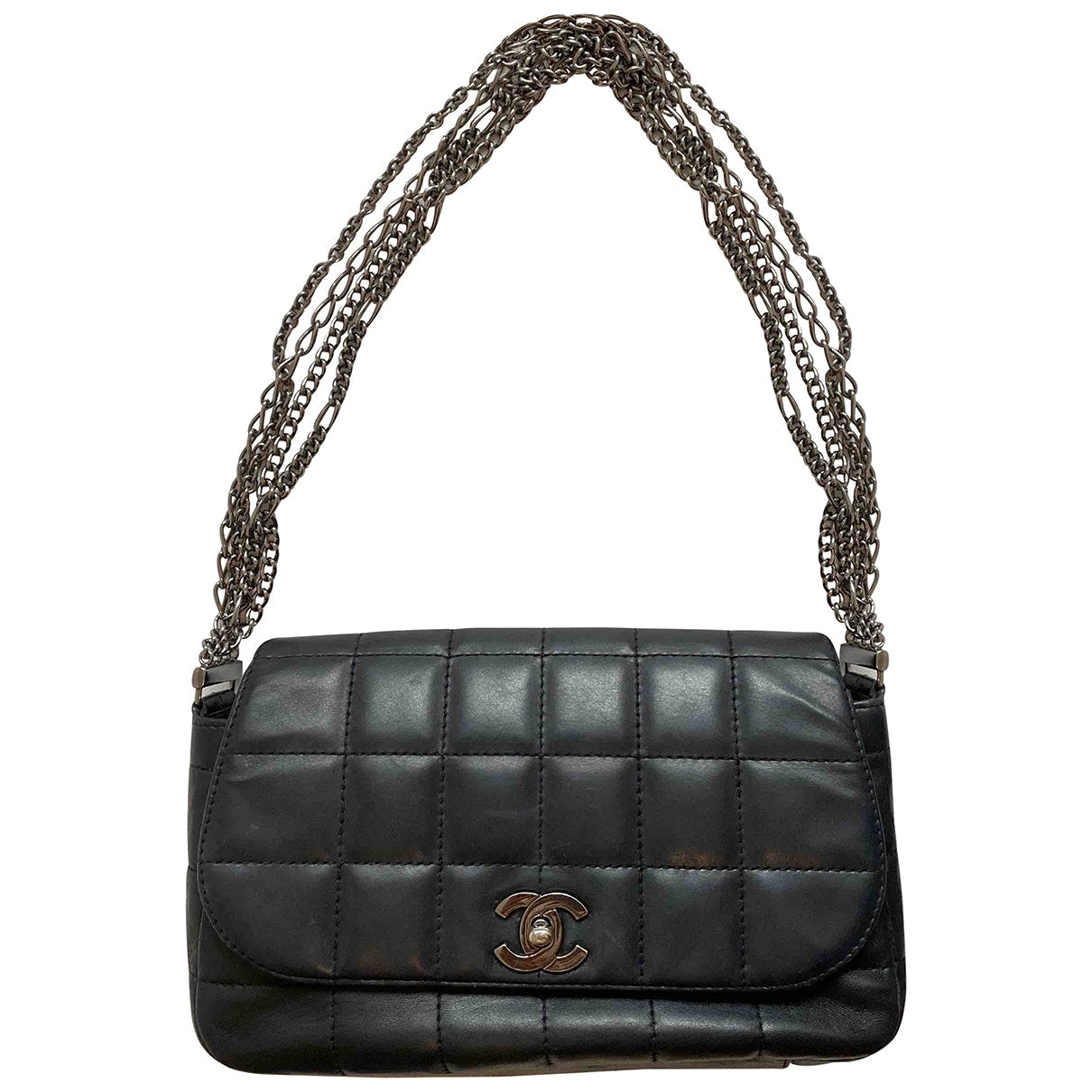 black leather handbag Polished
