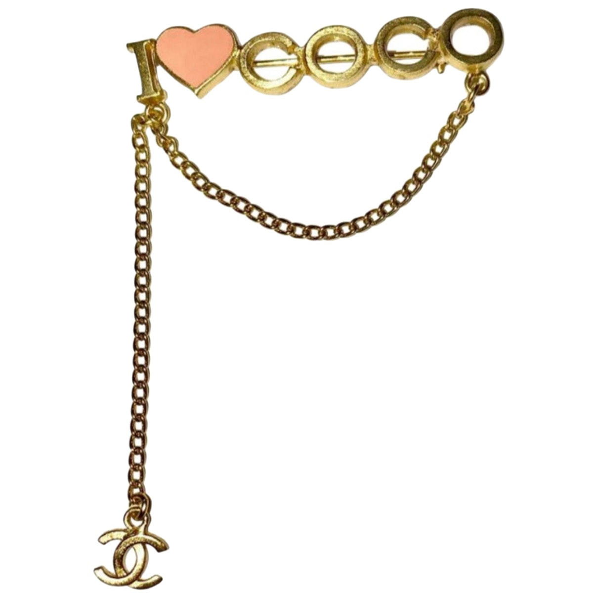 Chanel coco crush pink metal pins & brooches Jewelry