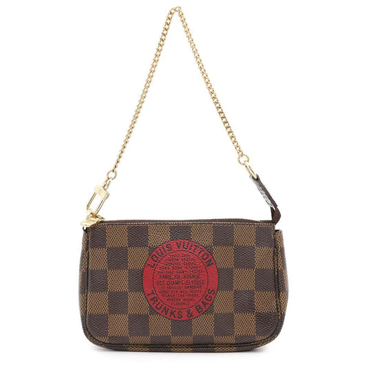 Louis Vuitton Pochette Accessoires T&B BrownN58011 Ebene Damier Canvas Clutch Bag