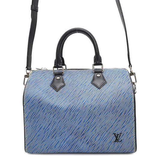 Louis Vuitton Speedy Bandouliere NoirM51280 Denim Blue Epi Handbag