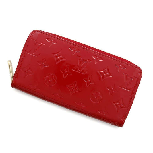 Louis Vuitton Zippy CeriseM90417 Monogram Vernis Leather Wallet Case