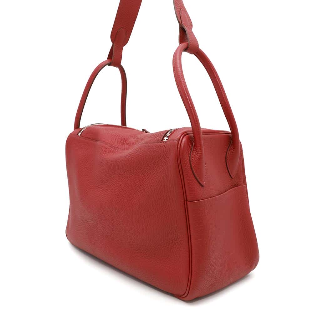 Lindy Rouge Casaque Taurillon Clemence Size Handbag Travel Bag