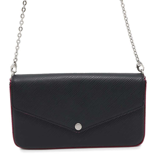 Louis Vuitton Felicie Pochette pinkM64579 Epi Leather Noir Clutch Bag