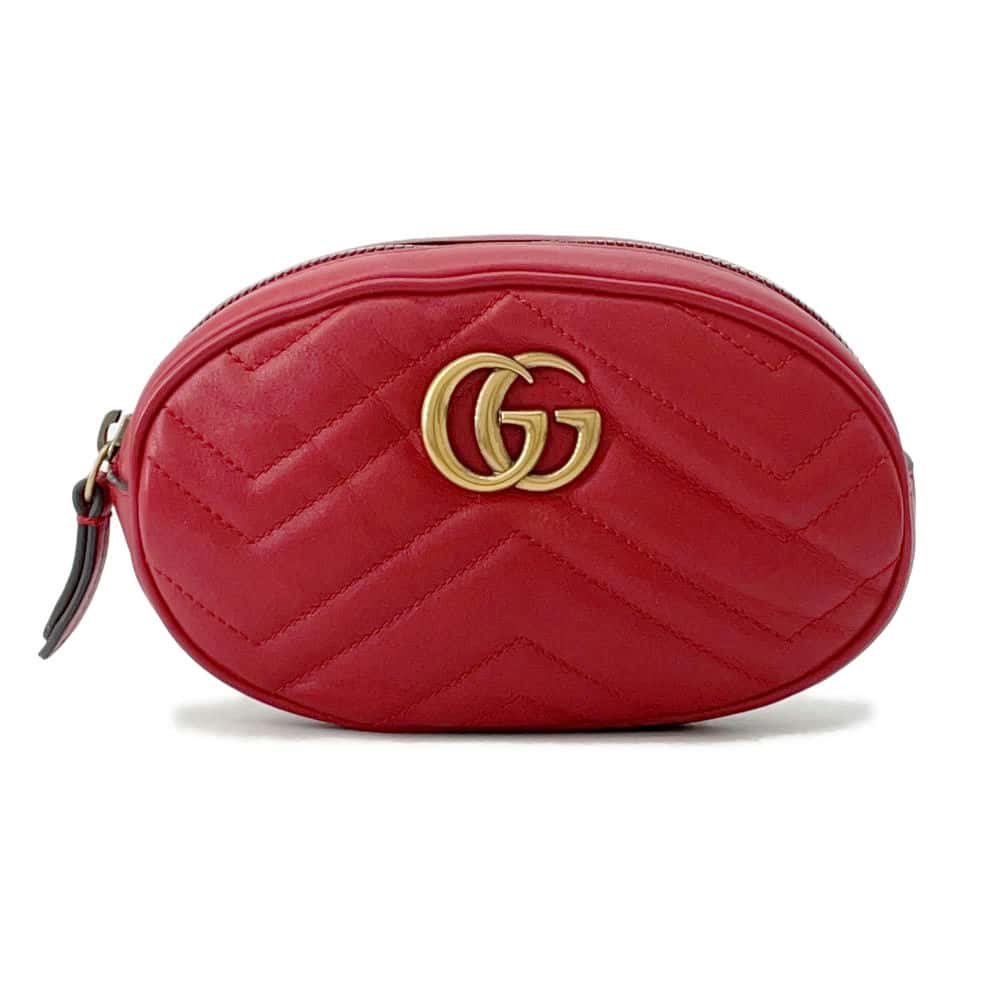 Gucci GG Marmont Red476434 Size 85 Leather Belt