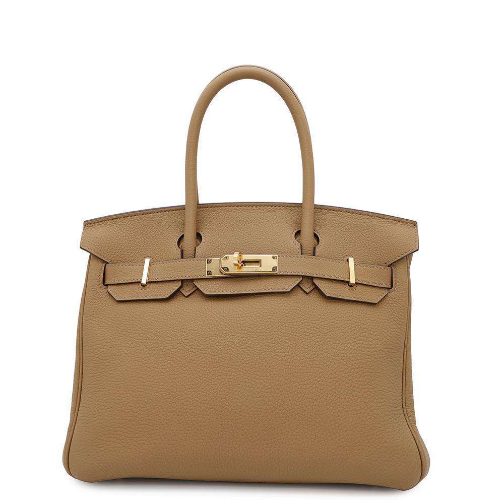 Birkin Biscuit Togo Size Handbag Leather Travel Bag
